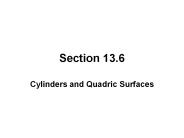 Cylinders and Quadric Surfaces