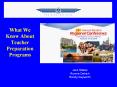 What We Know About Teacher Preparation Programs PowerPoint PPT Presentation