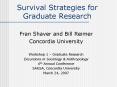 Survival Strategies for Graduate Research PowerPoint PPT Presentation