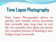 Time Lapse Photography
