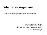 What is an Argument: