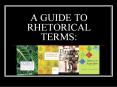A GUIDE TO RHETORICAL TERMS: PowerPoint PPT Presentation