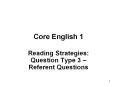 Core English 1 PowerPoint PPT Presentation