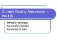 Current Quality Assurance in the UK PowerPoint PPT Presentation
