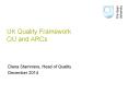 UK Quality Framework OU and ARCs PowerPoint PPT Presentation