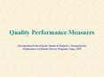 Quality Performance Measures PowerPoint PPT Presentation