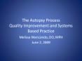 The Autopsy Process Quality Improvement and Systems Based Practice PowerPoint PPT Presentation
