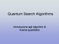 Quantum Search Algorithms PowerPoint PPT Presentation