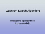 Quantum Search Algorithms
