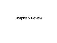 Chapter 5 Review