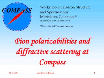 Pion polarizabilities and diffractive scattering at Compass