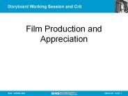 Storyboard Working Session and Crit