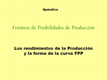 Frontera de Posibilidades de Producci