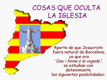 COSAS QUE OCULTA LA IGLESIA