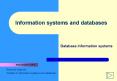 Information systems and databases PowerPoint PPT Presentation