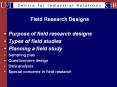 Purpose of field research designs PowerPoint PPT Presentation