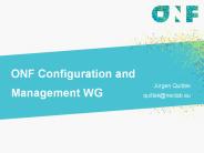 ONF Configuration and Management WG