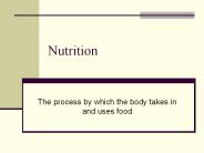 Nutrition