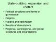 State-building, expansion and conflict PowerPoint PPT Presentation