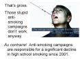 Au contraire! Anti-smoking campaigns are responsible for a significant decline in high school smoking since 2001. PowerPoint PPT Presentation