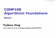COMP108 Algorithmic Foundations Basics