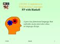 CS5205: Foundations in Programming Languages  FP with Haskell PowerPoint PPT Presentation