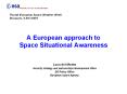 A European approach to Space Situational Awareness PowerPoint PPT Presentation