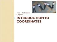 INTRODUCTION TO COORDINATES