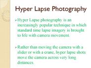 Hyper Lapse Photography
