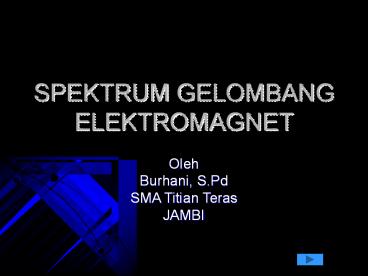 SPEKTRUM GELOMBANG ELEKTROMAGNET