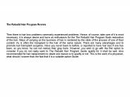 The Rebuild Hair Program Review - PDF Download