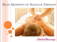 Many Benefits of Massage Therapy
