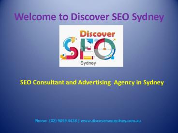 Seo Consultant | Advertising Agency Sydney - Discover SEO Sydney
