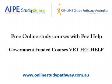 Government funded courses VET FEE HELP
