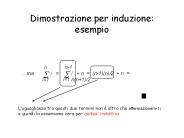Dimostrazione per induzione: esempio