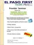 Provider Seminar PowerPoint PPT Presentation