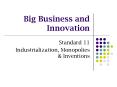 Big Business and Innovation PowerPoint PPT Presentation