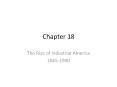 The Rise of Industrial America PowerPoint PPT Presentation