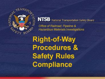 Right-of-Way Procedures