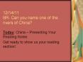 12/14/11 BR- Can you name one of the rivers of China? PowerPoint PPT Presentation