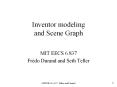 Inventor modeling and Scene Graph PowerPoint PPT Presentation