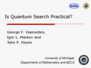 Is Quantum Search Practical?