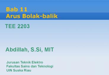 Bab 11 Arus Bolak-balik