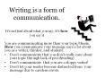 Writing%20is%20a%20form%20of%20communication.%20It PowerPoint PPT Presentation