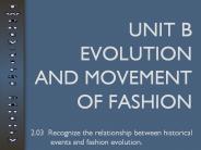 UNIT B EVOLUTION AND MOVEMENT OF FASHION