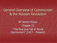 General Overview of Communism