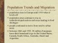 Population Trends and Migration PowerPoint PPT Presentation