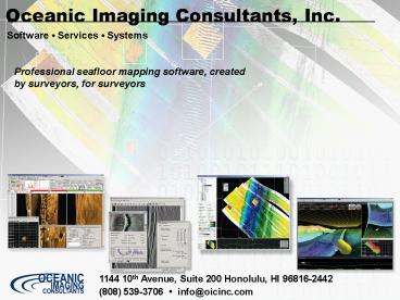 Oceanic Imaging Consultants, Inc.