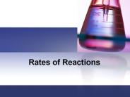 Rates of Reactions
