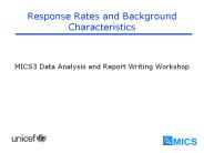 Response Rates and Background Characteristics